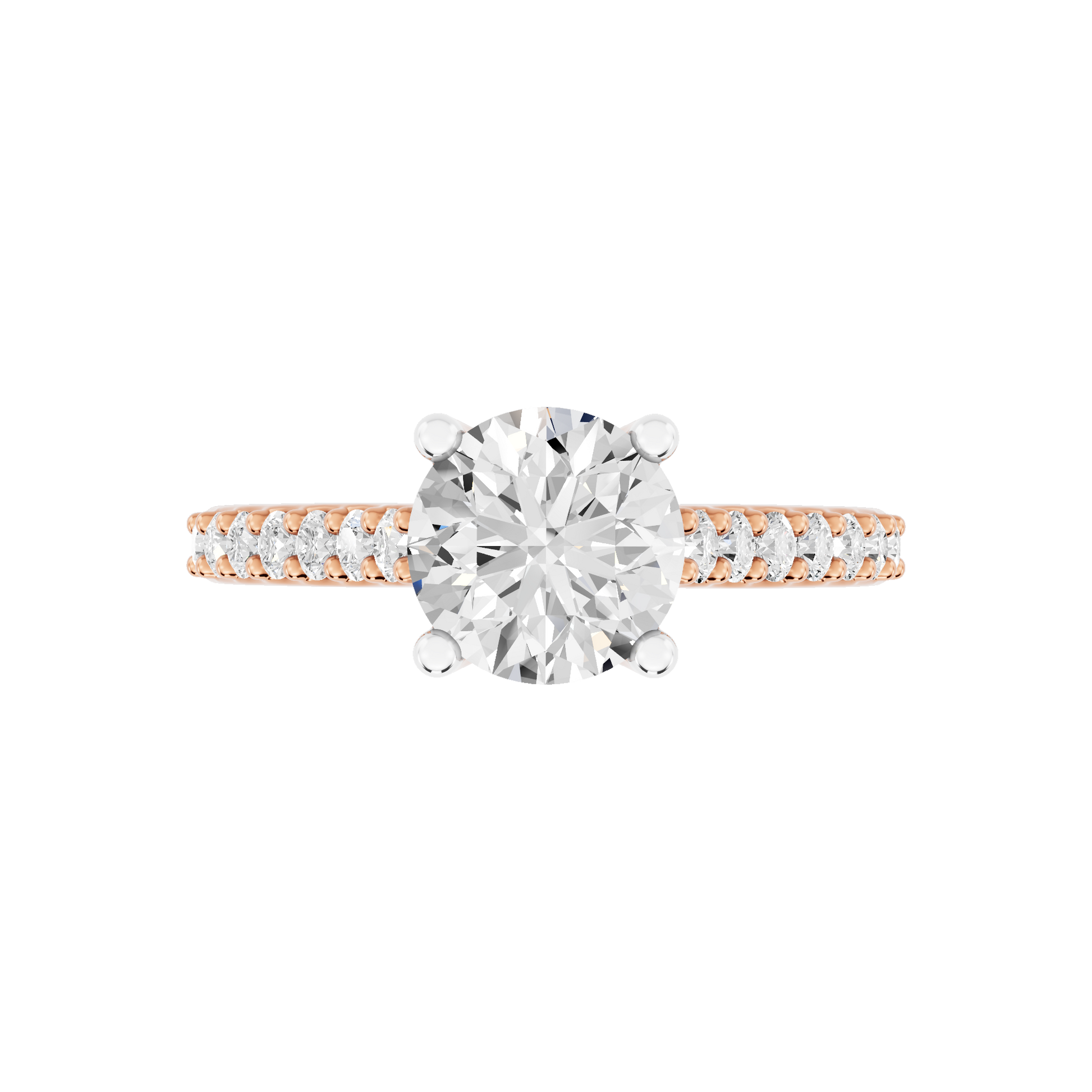 Pink Gold-Harmony Lab-Grown Diamond Engagement Ring_view=TOP