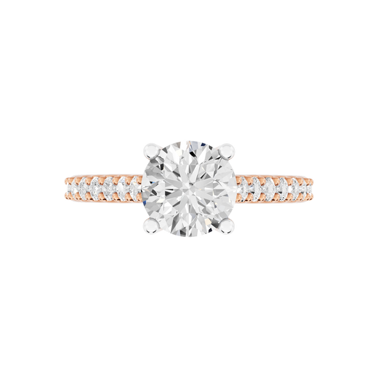 Pink Gold-Harmony Lab-Grown Diamond Engagement Ring_view=TOP