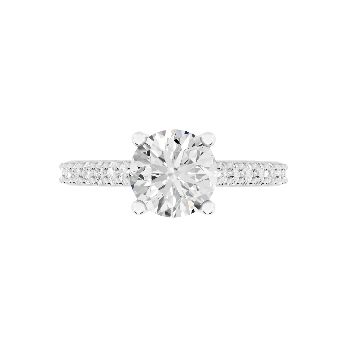 White Gold-Harmony Lab-Grown Diamond Engagement Ring_view=TOP