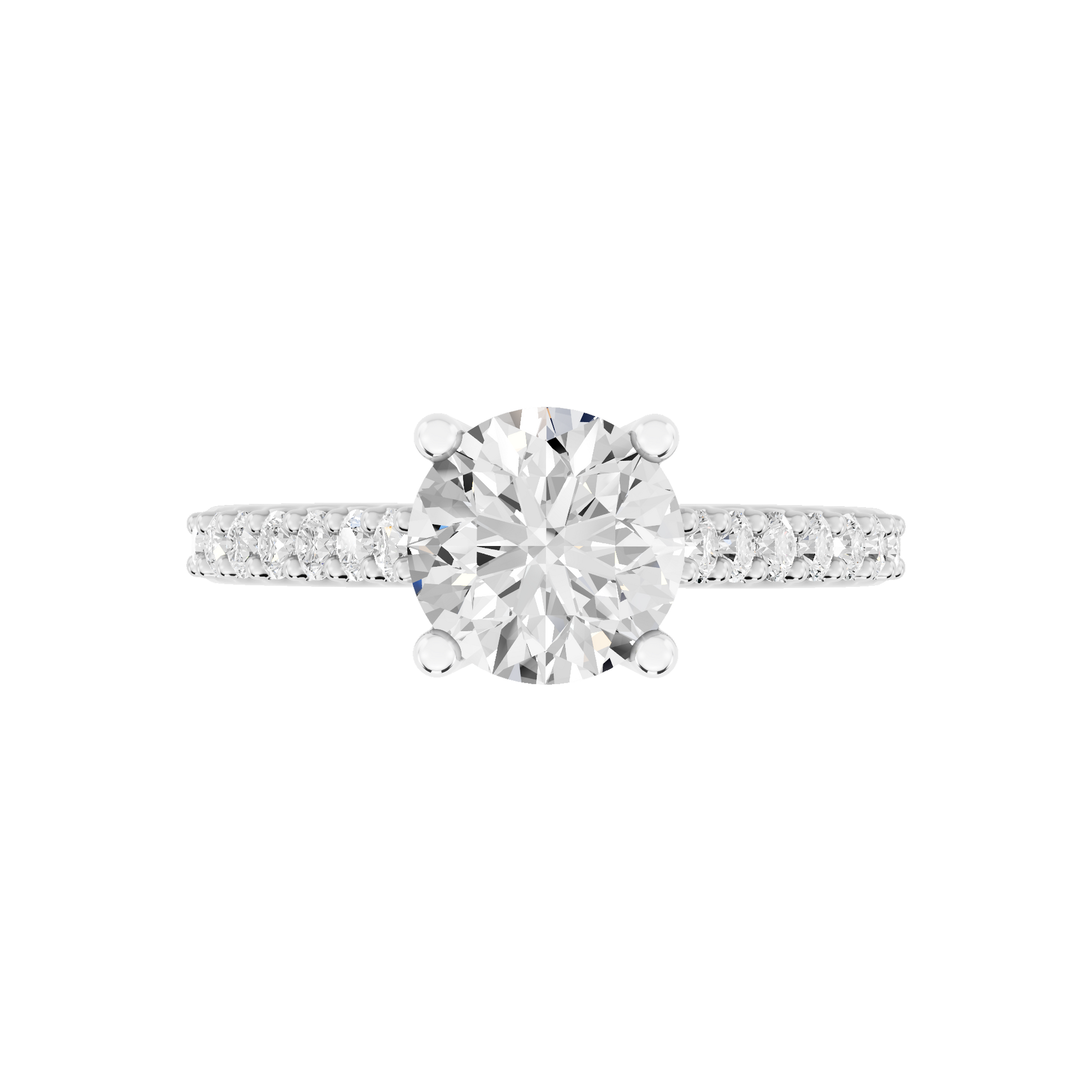 White Gold-Harmony Lab-Grown Diamond Engagement Ring_view=TOP