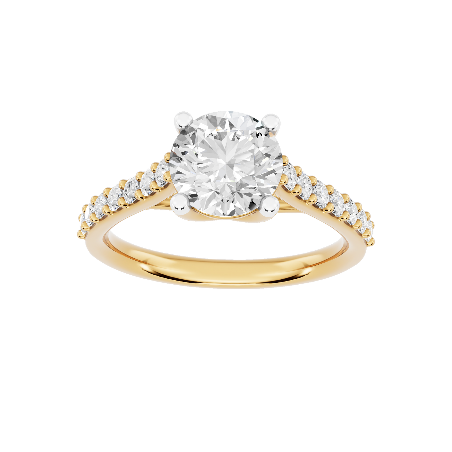 Yellow Gold-Harmony Lab-Grown Diamond Engagement Ring_view=3DH