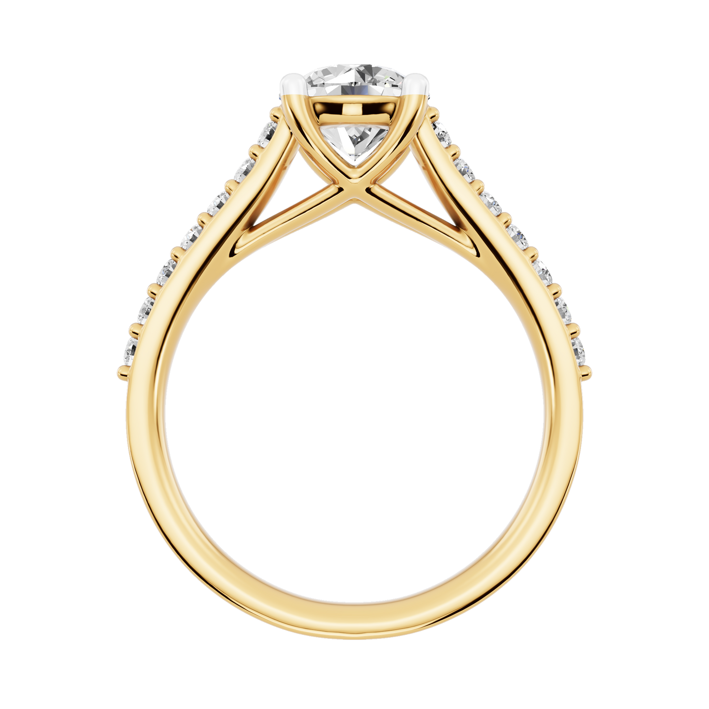 Yellow Gold-Harmony Lab-Grown Diamond Engagement Ring_view=FRONT