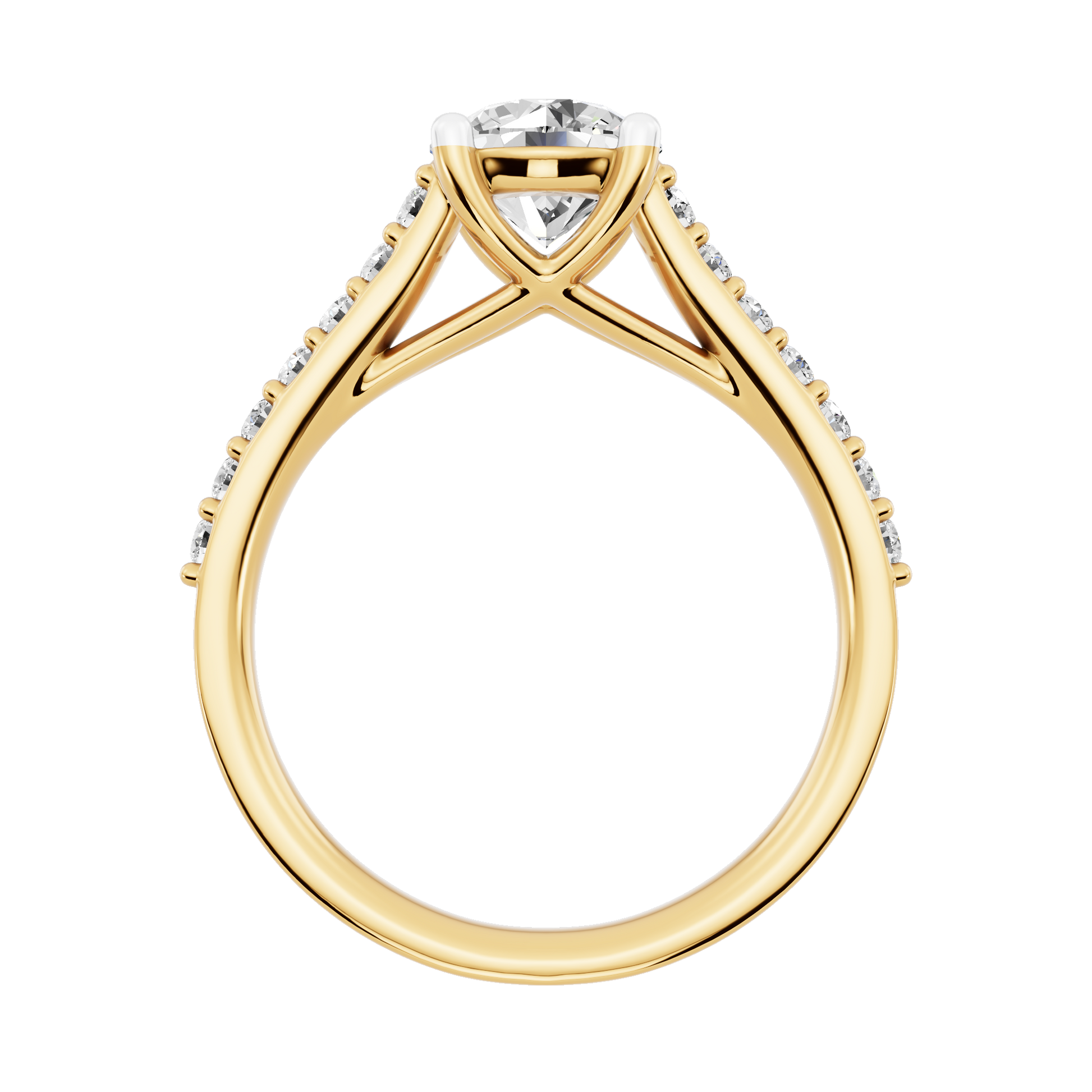 Yellow Gold-Harmony Lab-Grown Diamond Engagement Ring_view=FRONT