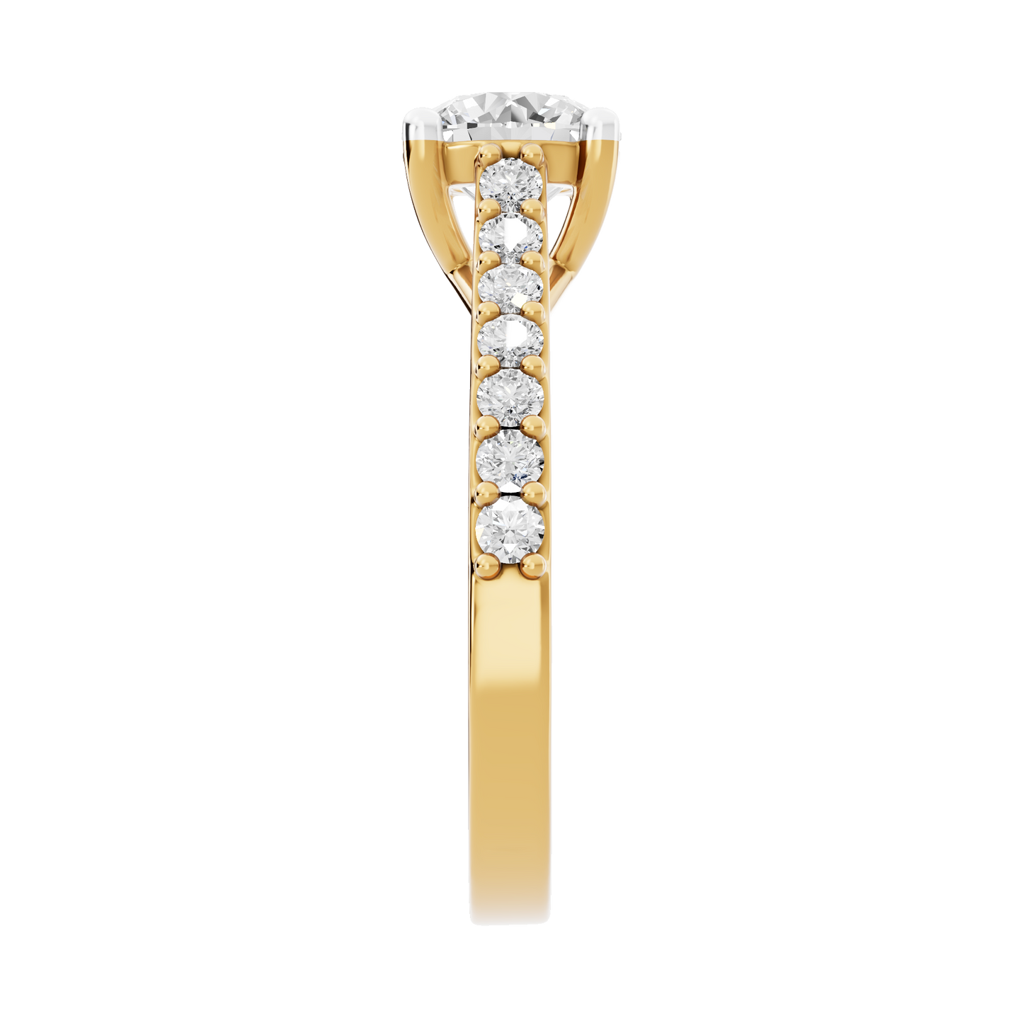 Yellow Gold-Harmony Lab-Grown Diamond Engagement Ring_view=SIDE