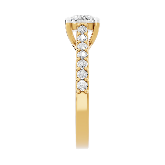 Yellow Gold-Harmony Lab-Grown Diamond Engagement Ring_view=SIDE