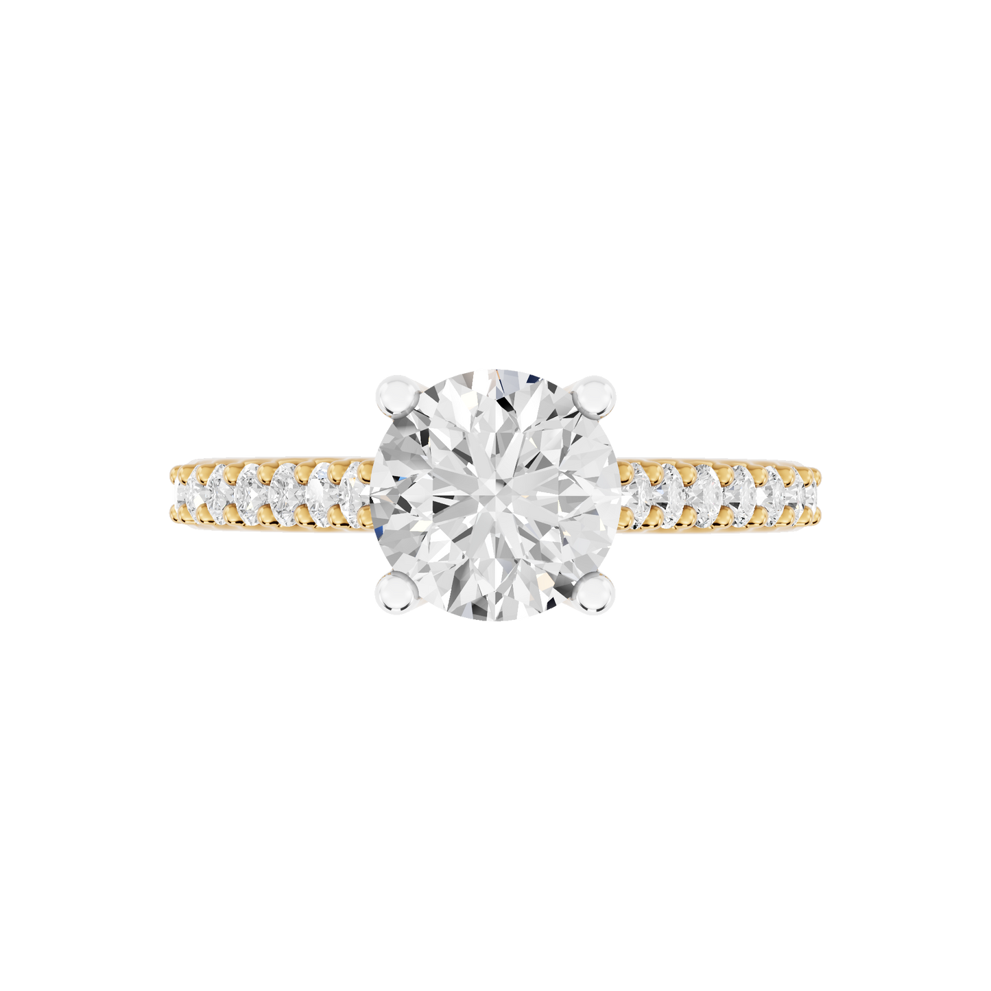 Yellow Gold-Harmony Lab-Grown Diamond Engagement Ring_view=TOP