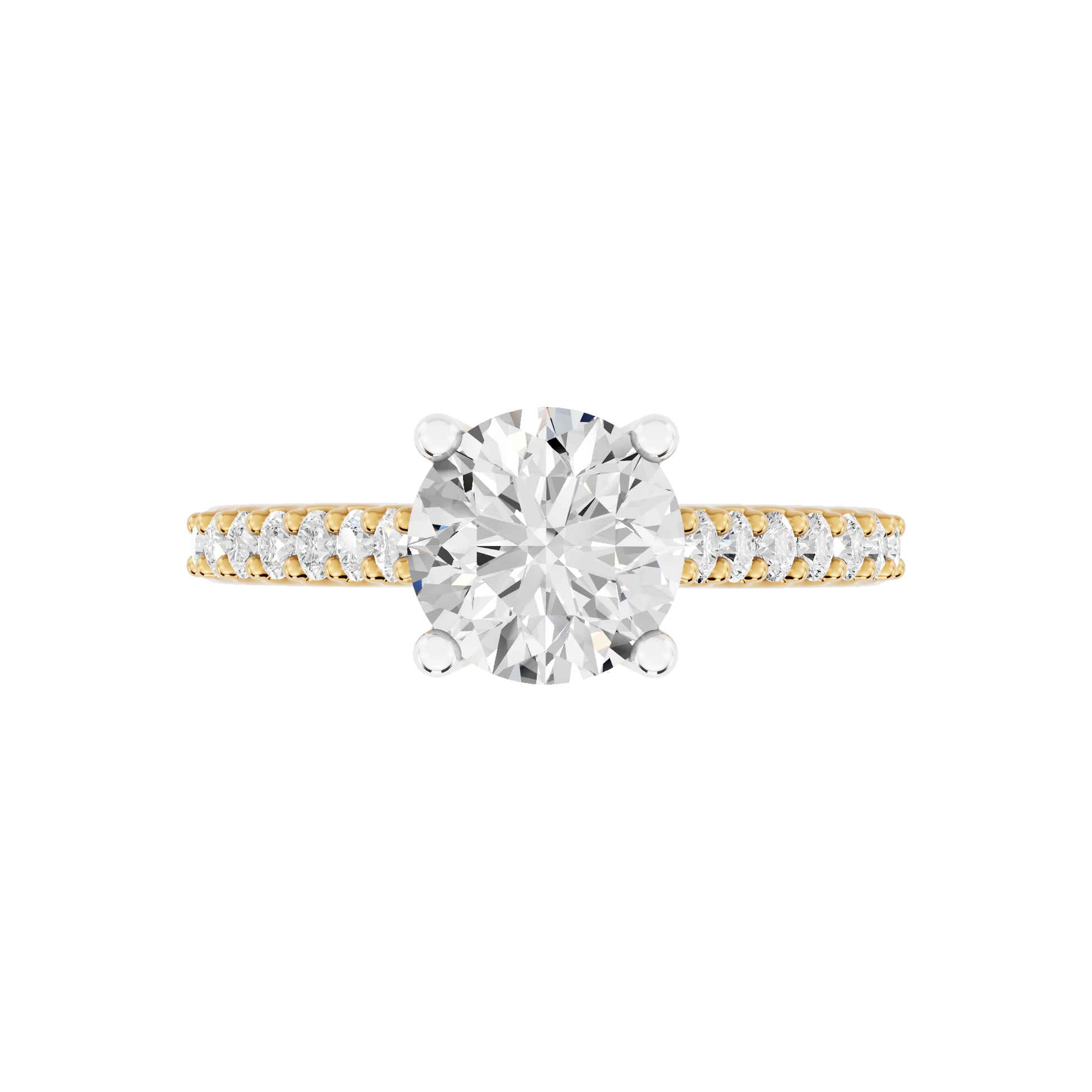 Yellow Gold-Harmony Lab-Grown Diamond Engagement Ring_view=TOP