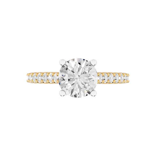 Yellow Gold-Harmony Lab-Grown Diamond Engagement Ring_view=TOP