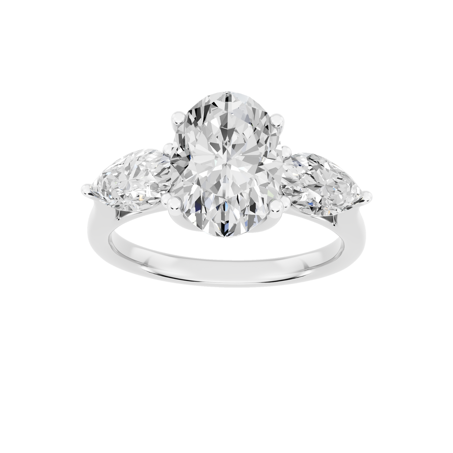 White Gold-Gleam Lab-Grown Diamond Engagement Ring_view=3DH
