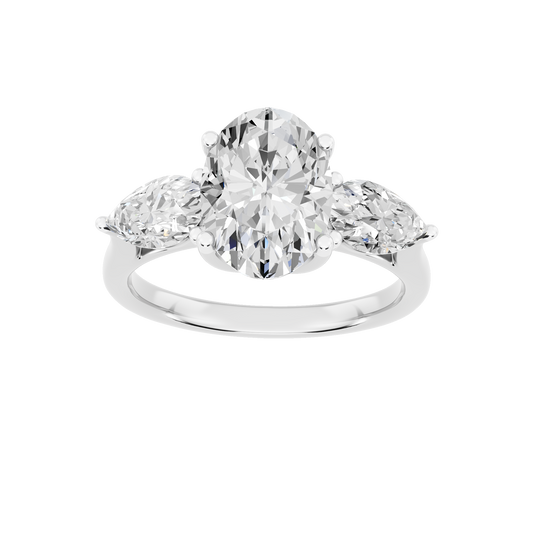 White Gold-Gleam Lab-Grown Diamond Engagement Ring_view=3DH