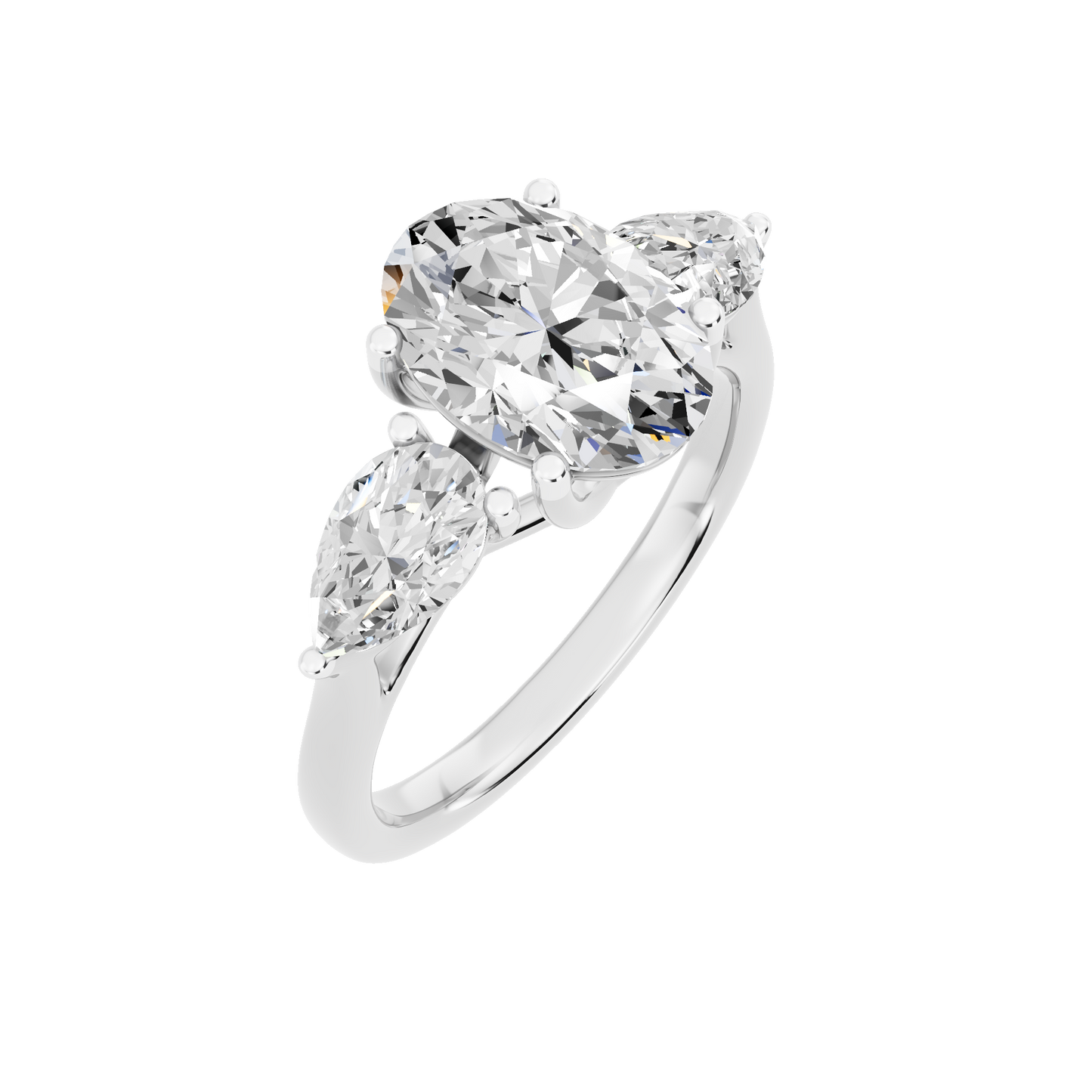 White Gold-Gleam Lab-Grown Diamond Engagement Ring_view=3DV