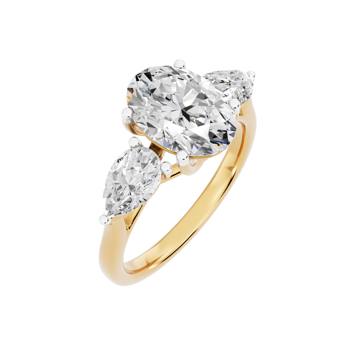 Yellow Gold-Gleam Lab-Grown Diamond Engagement Ring_view=3DV