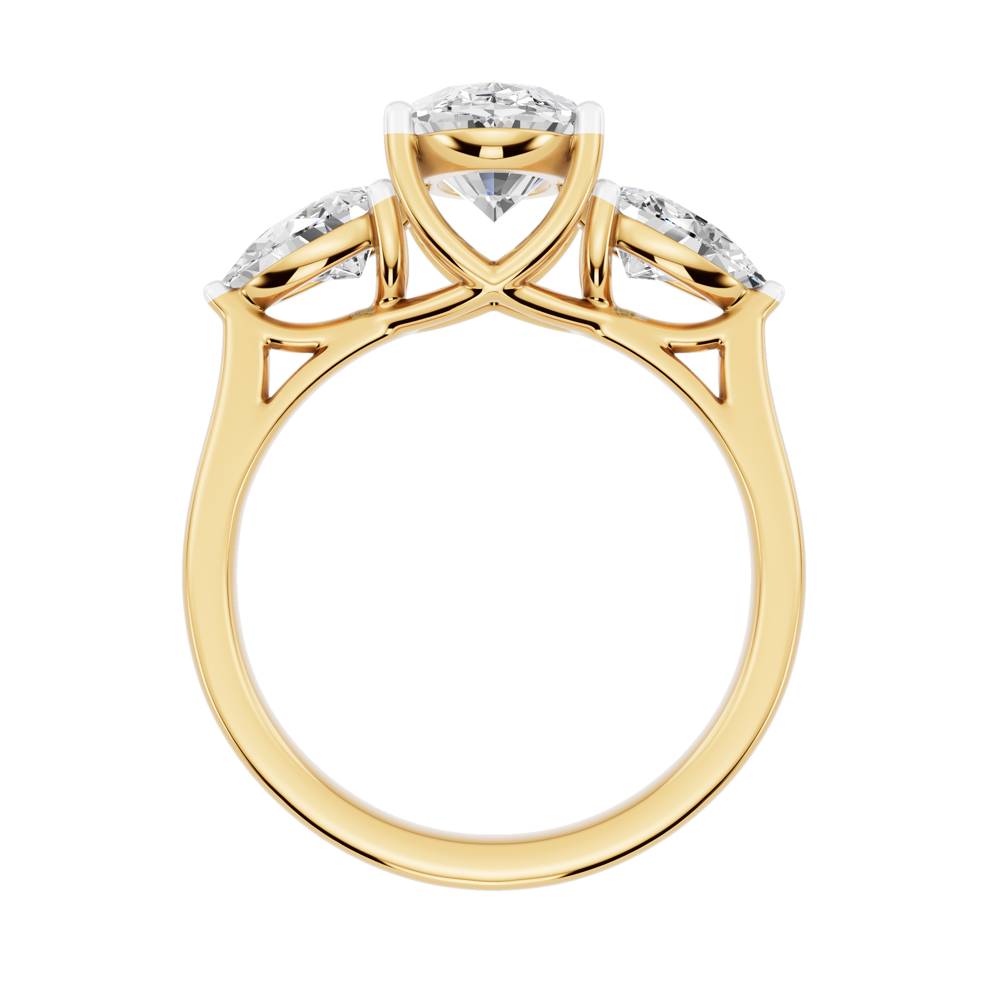 Yellow Gold-Gleam Lab-Grown Diamond Engagement Ring_view=FRONT