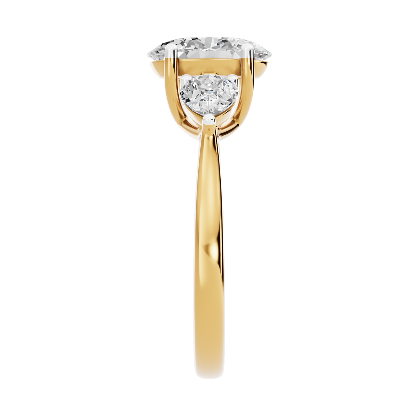 Yellow Gold-Gleam Lab-Grown Diamond Engagement Ring_view=SIDE