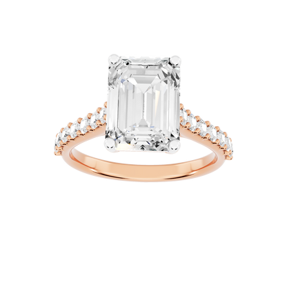 Pink Gold-Clarity Statement Solitaires Lab-Grown Diamond Engagement Ring_view=3DH