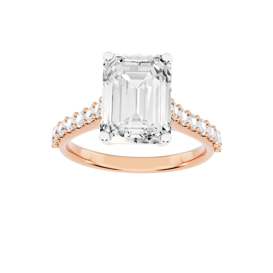 Pink Gold-Clarity Statement Solitaires Lab-Grown Diamond Engagement Ring_view=3DH