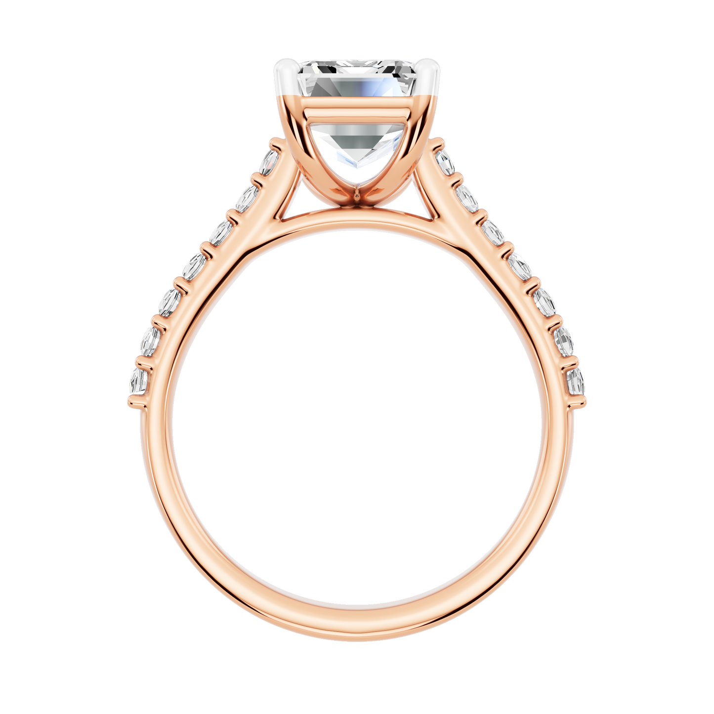 Pink Gold-Clarity Statement Solitaires Lab-Grown Diamond Engagement Ring_view=FRONT