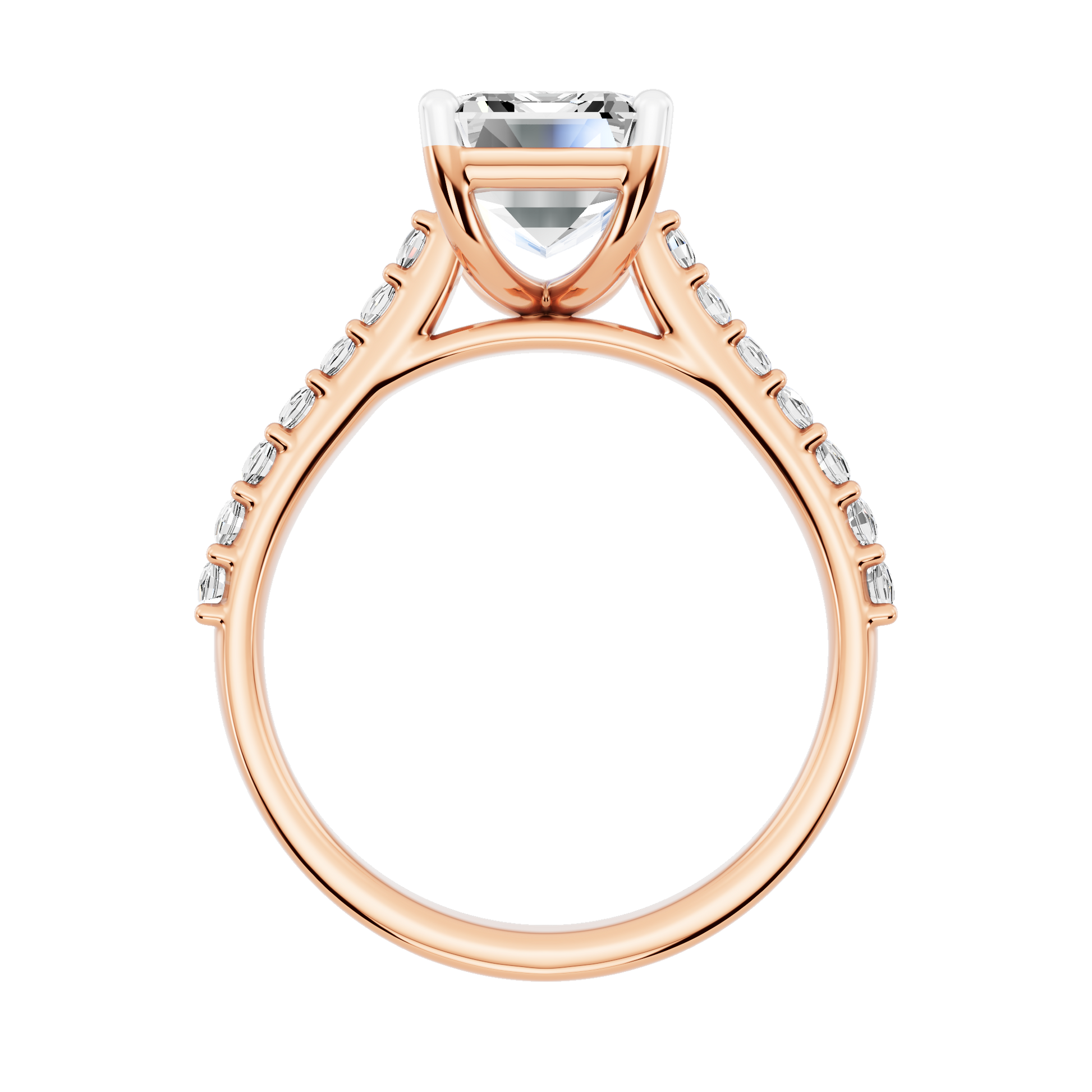 Pink Gold-Clarity Statement Solitaires Lab-Grown Diamond Engagement Ring_view=FRONT
