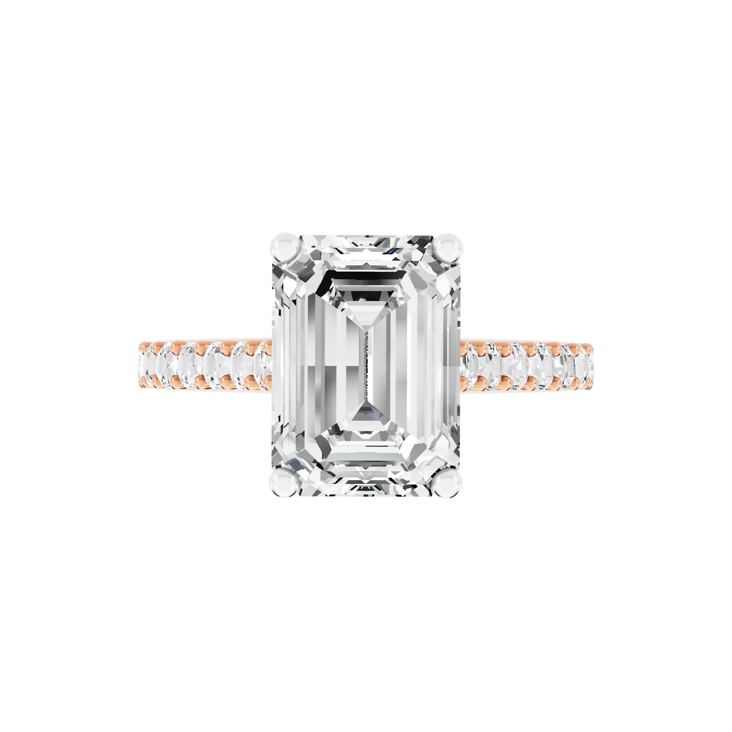 Pink Gold-Clarity Statement Solitaires Lab-Grown Diamond Engagement Ring_view=TOP