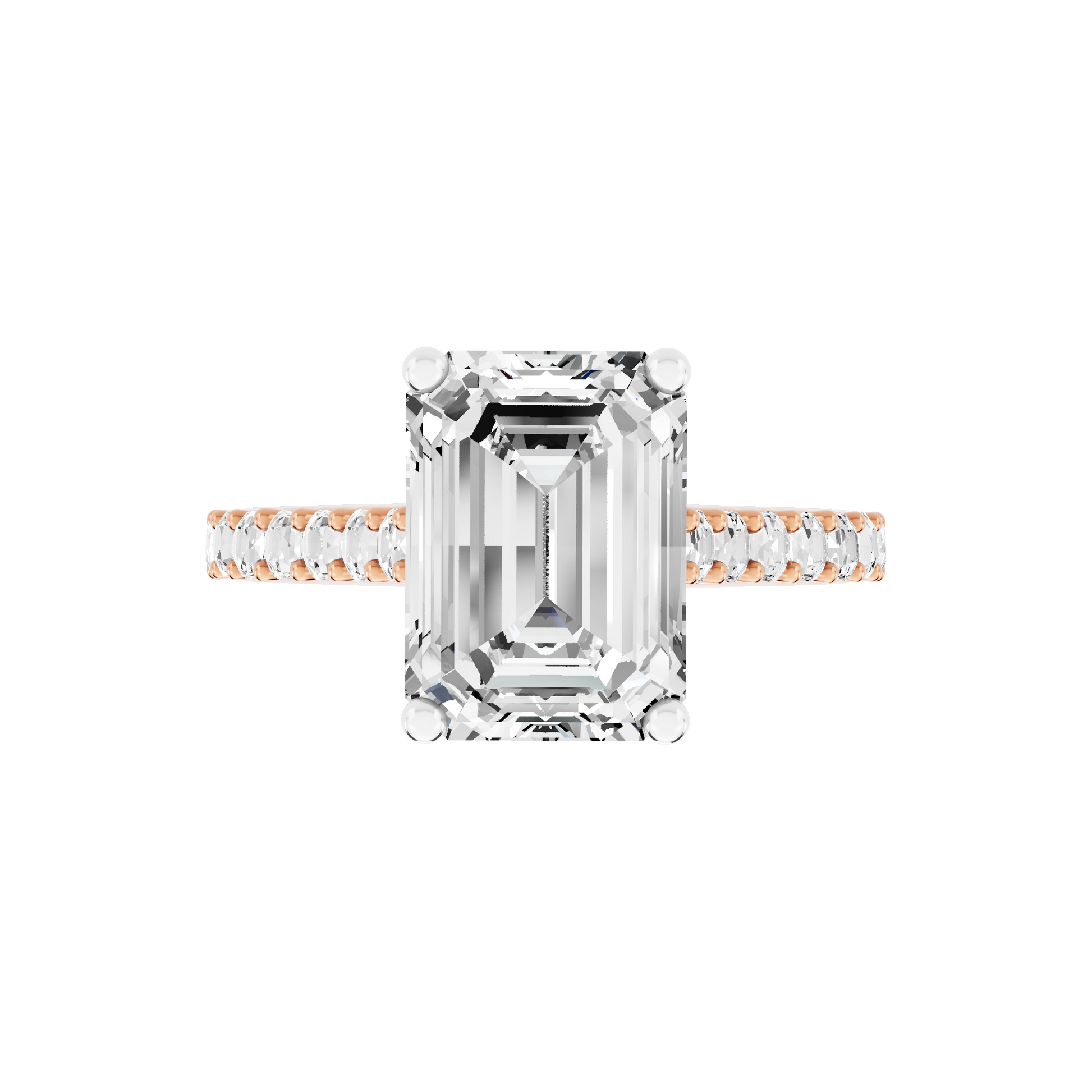 Pink Gold-Clarity Statement Solitaires Lab-Grown Diamond Engagement Ring_view=TOP