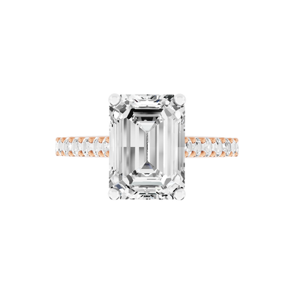 Pink Gold-Clarity Statement Solitaires Lab-Grown Diamond Engagement Ring_view=TOP