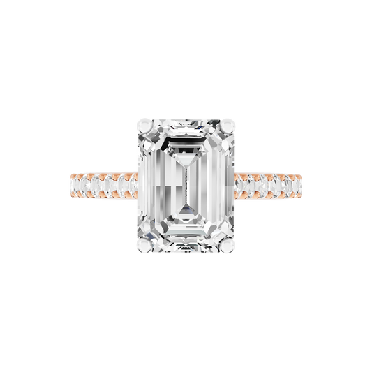 Pink Gold-Clarity Statement Solitaires Lab-Grown Diamond Engagement Ring_view=TOP