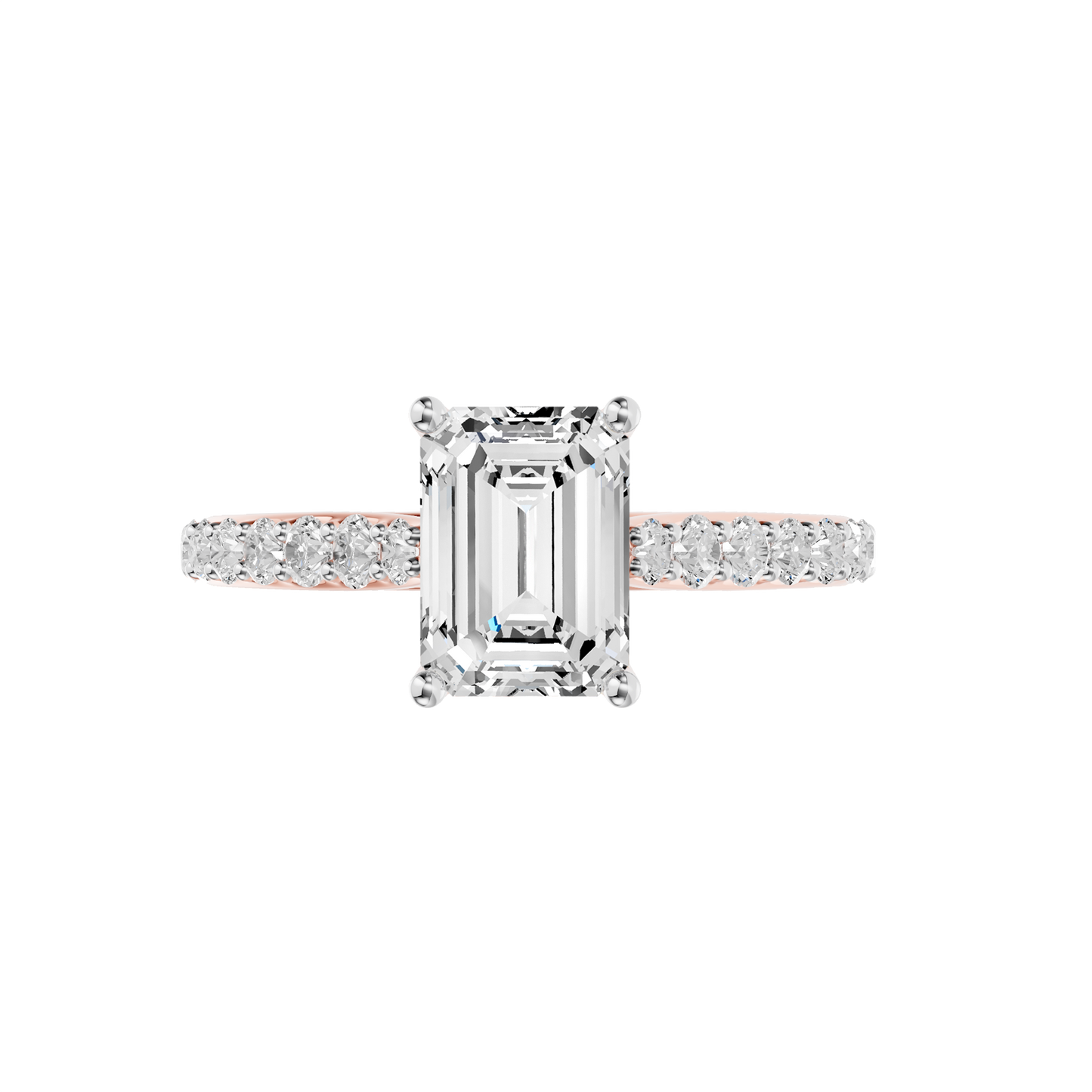 Pink Gold-Clarity Statement Solitaires Diamond Ring - 2-00ct_view=TOP