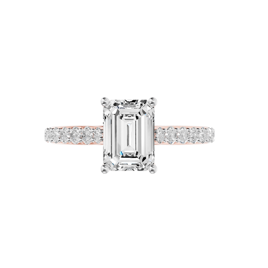 Pink Gold-Clarity Statement Solitaires Diamond Ring - 2-00ct_view=TOP