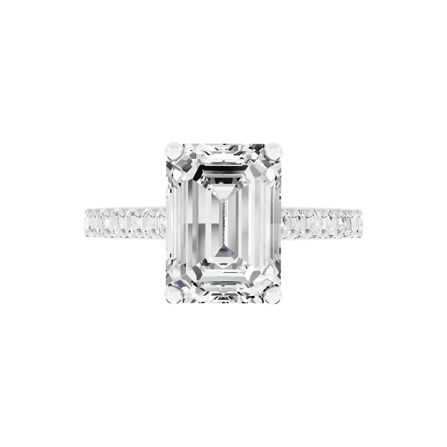 White Gold-Clarity Statement Solitaires Lab-Grown Diamond Engagement Ring_view=TOP