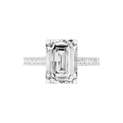 White Gold-Clarity Statement Solitaires Lab-Grown Diamond Engagement Ring_view=TOP