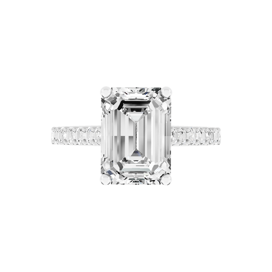 White Gold-Clarity Statement Solitaires Lab-Grown Diamond Engagement Ring_view=TOP