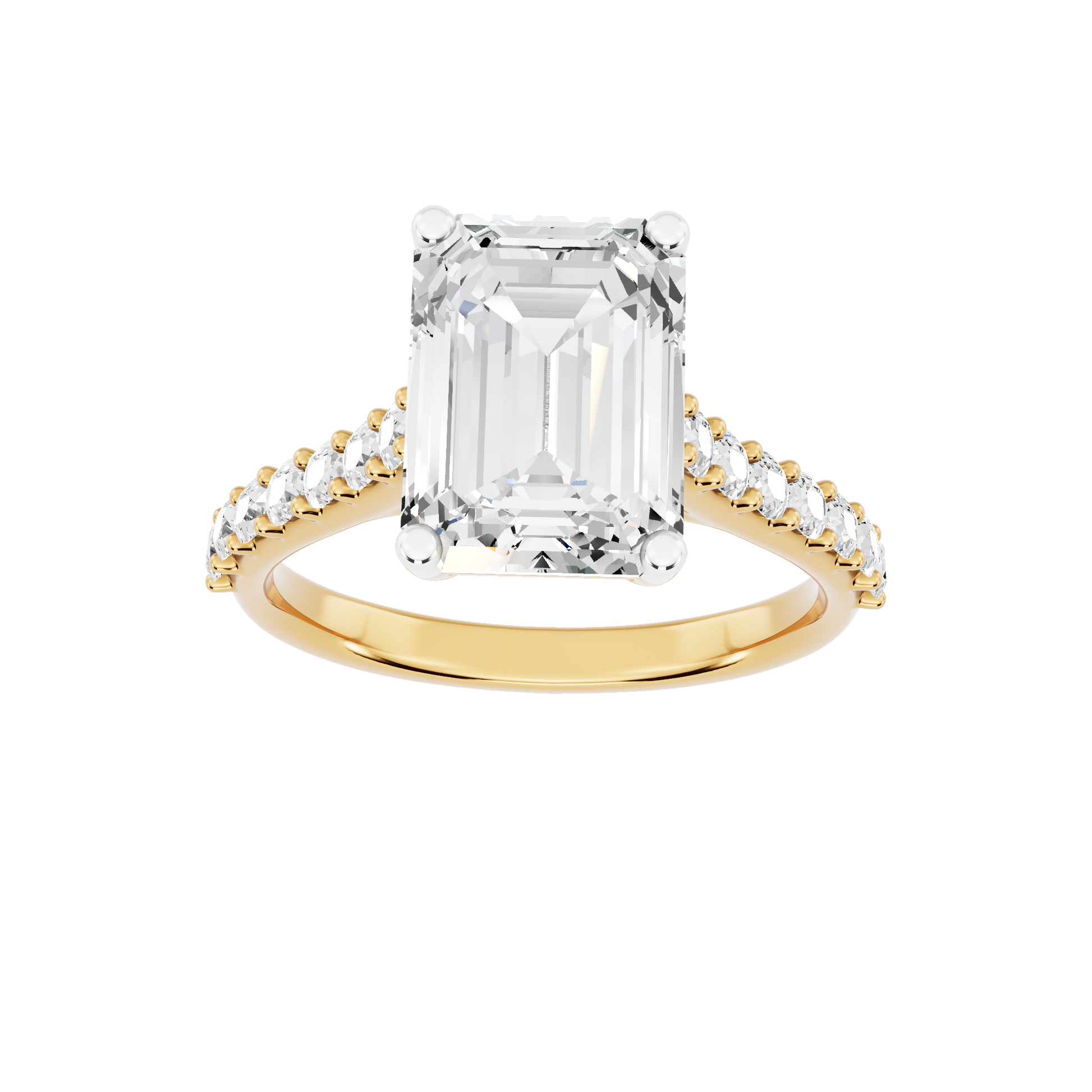 Yellow Gold-Clarity Statement Solitaires Lab-Grown Diamond Engagement Ring_view=3DH