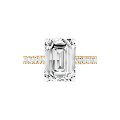 Yellow Gold-Clarity Statement Solitaires Lab-Grown Diamond Engagement Ring_view=TOP