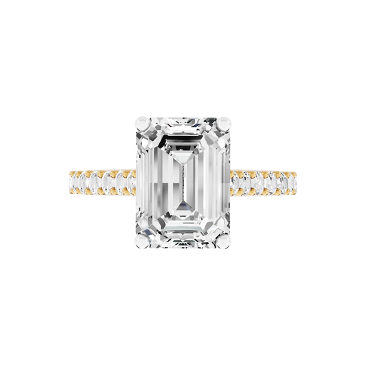 Yellow Gold-Clarity Statement Solitaires Lab-Grown Diamond Engagement Ring_view=TOP