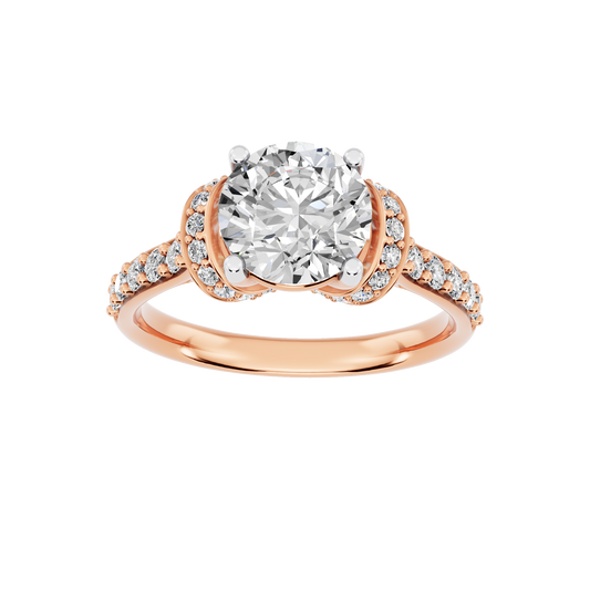 Pink Gold-Fortitude Statement Solitaires Lab-Grown Diamond Engagement Ring_view=3DH