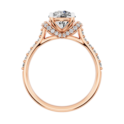 Pink Gold-Fortitude Statement Solitaires Lab-Grown Diamond Engagement Ring_view=FRONT