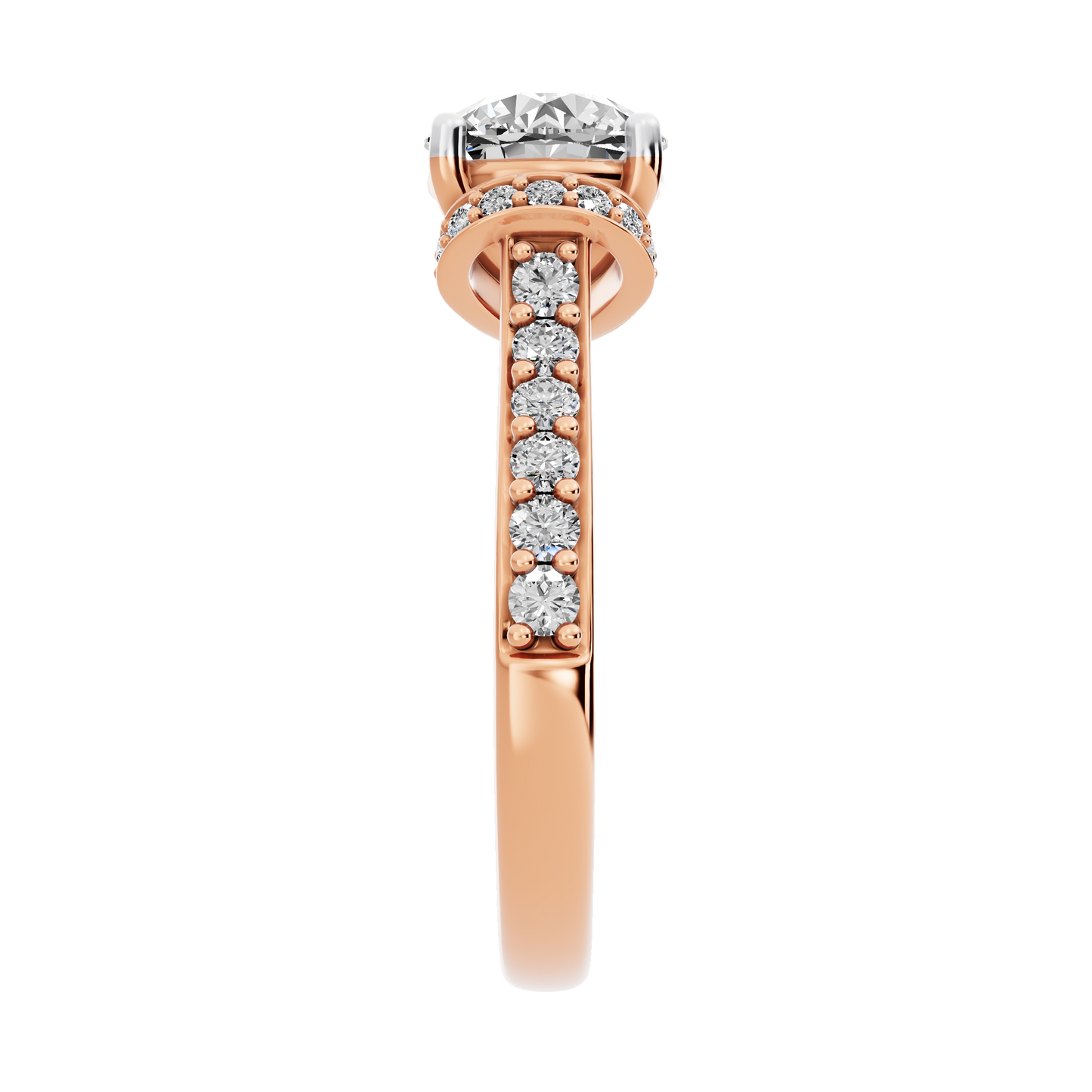 Pink Gold-Fortitude Statement Solitaires Lab-Grown Diamond Engagement Ring_view=SIDE