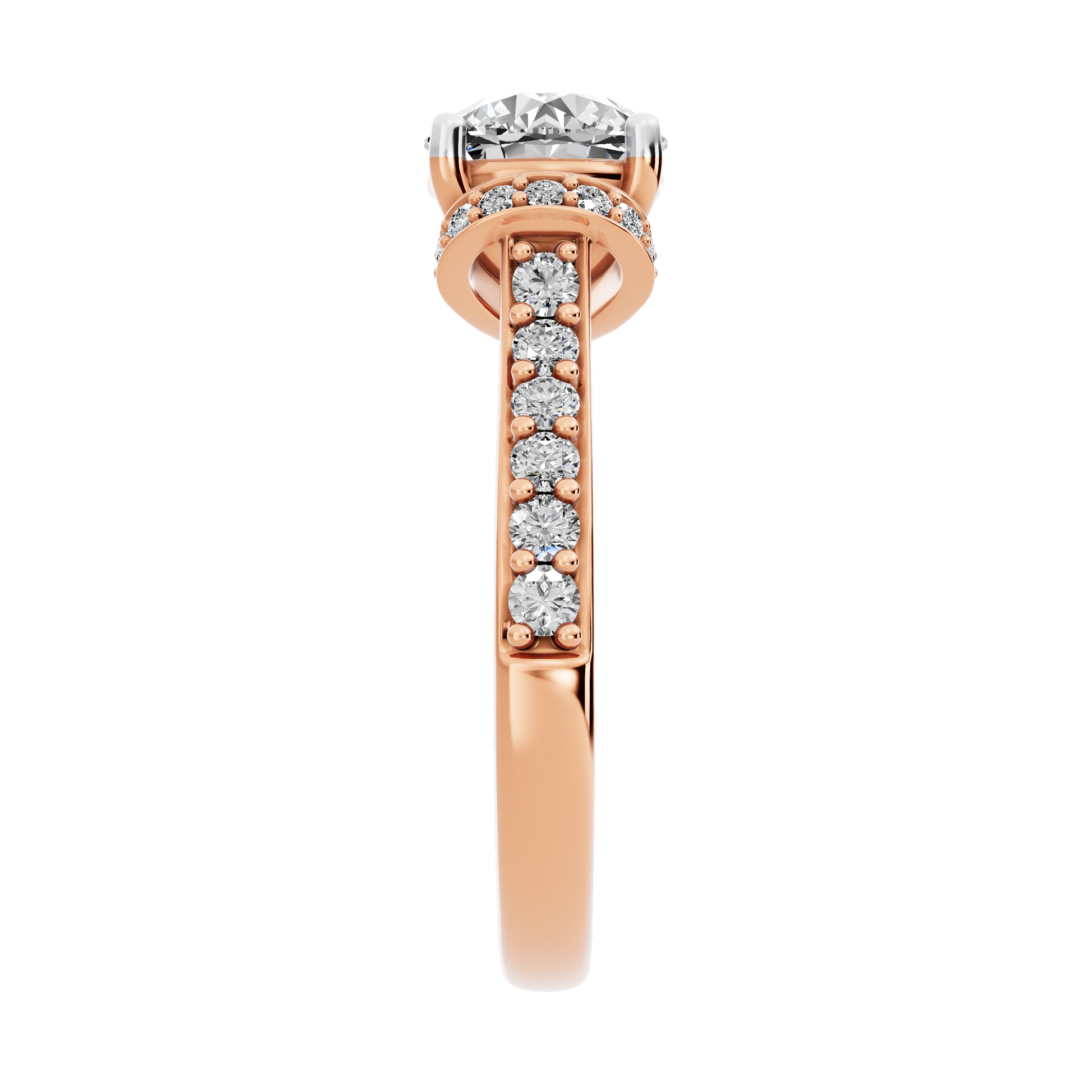 Pink Gold-Fortitude Statement Solitaires Lab-Grown Diamond Engagement Ring_view=SIDE