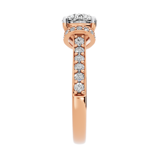 Pink Gold-Fortitude Statement Solitaires Lab-Grown Diamond Engagement Ring_view=SIDE