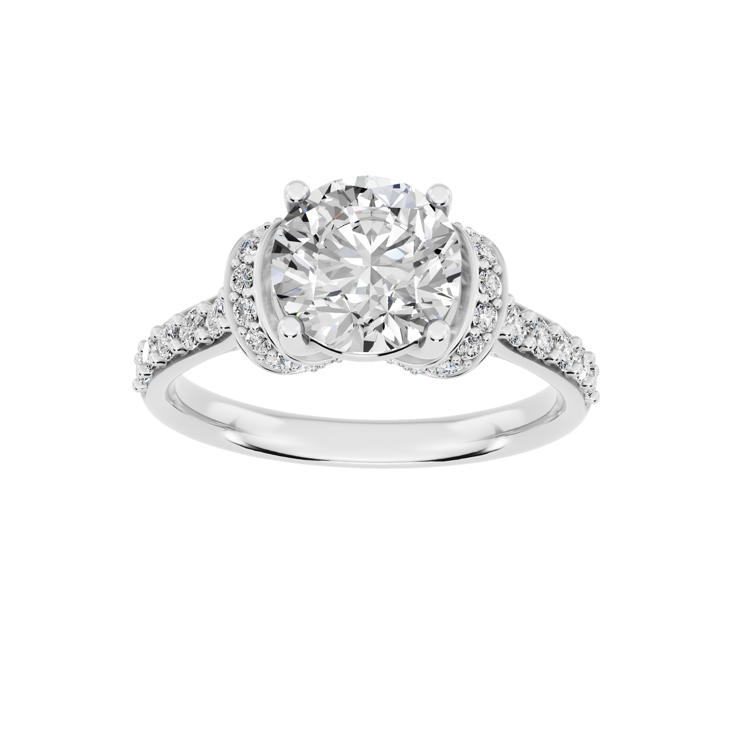 White Gold-Fortitude Statement Solitaires Lab-Grown Diamond Engagement Ring_view=3DH