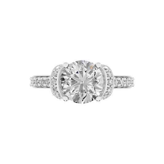 White Gold-Fortitude Statement Solitaires Lab-Grown Diamond Engagement Ring_view=TOP
