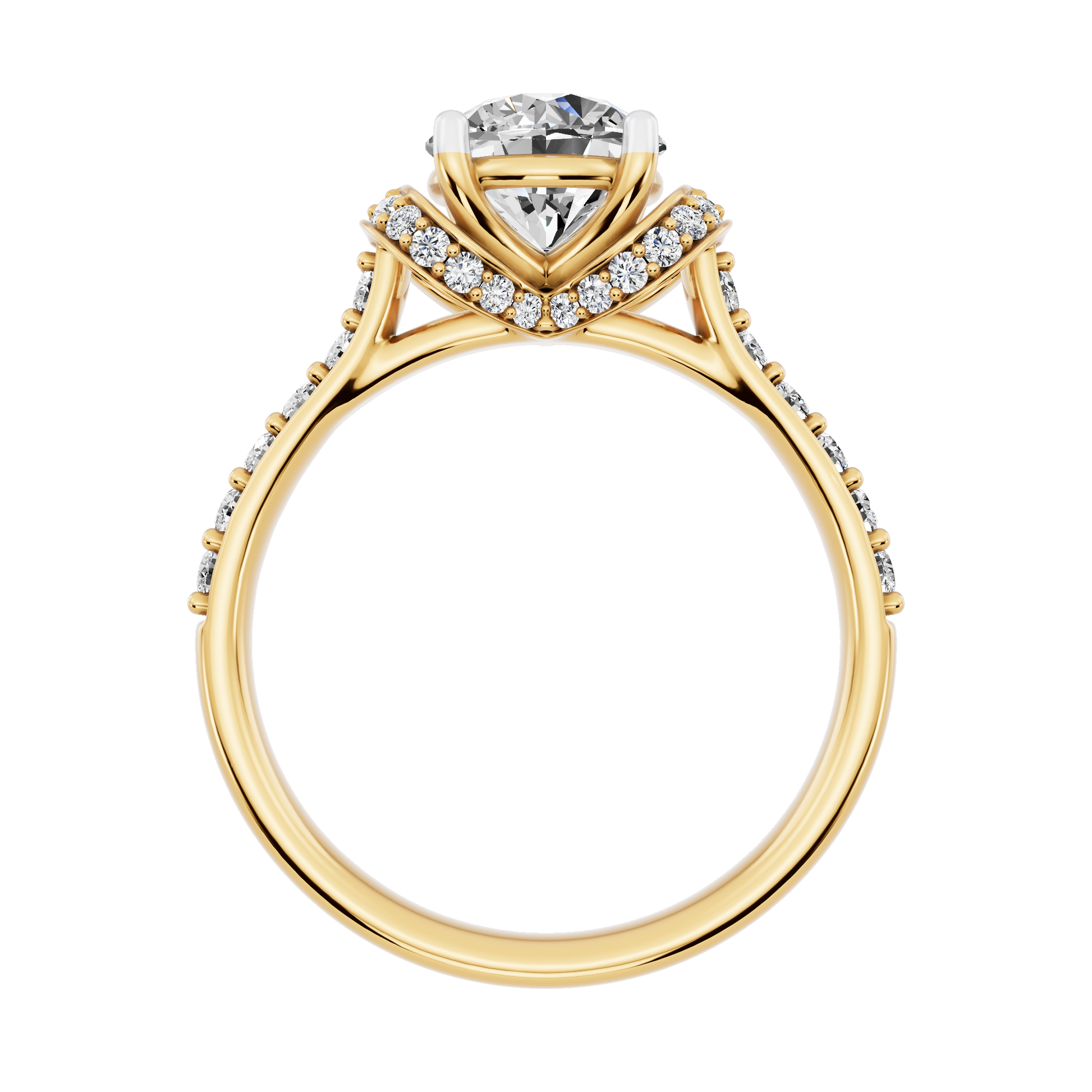 Yellow Gold-Fortitude Statement Solitaires Lab-Grown Diamond Engagement Ring_view=FRONT