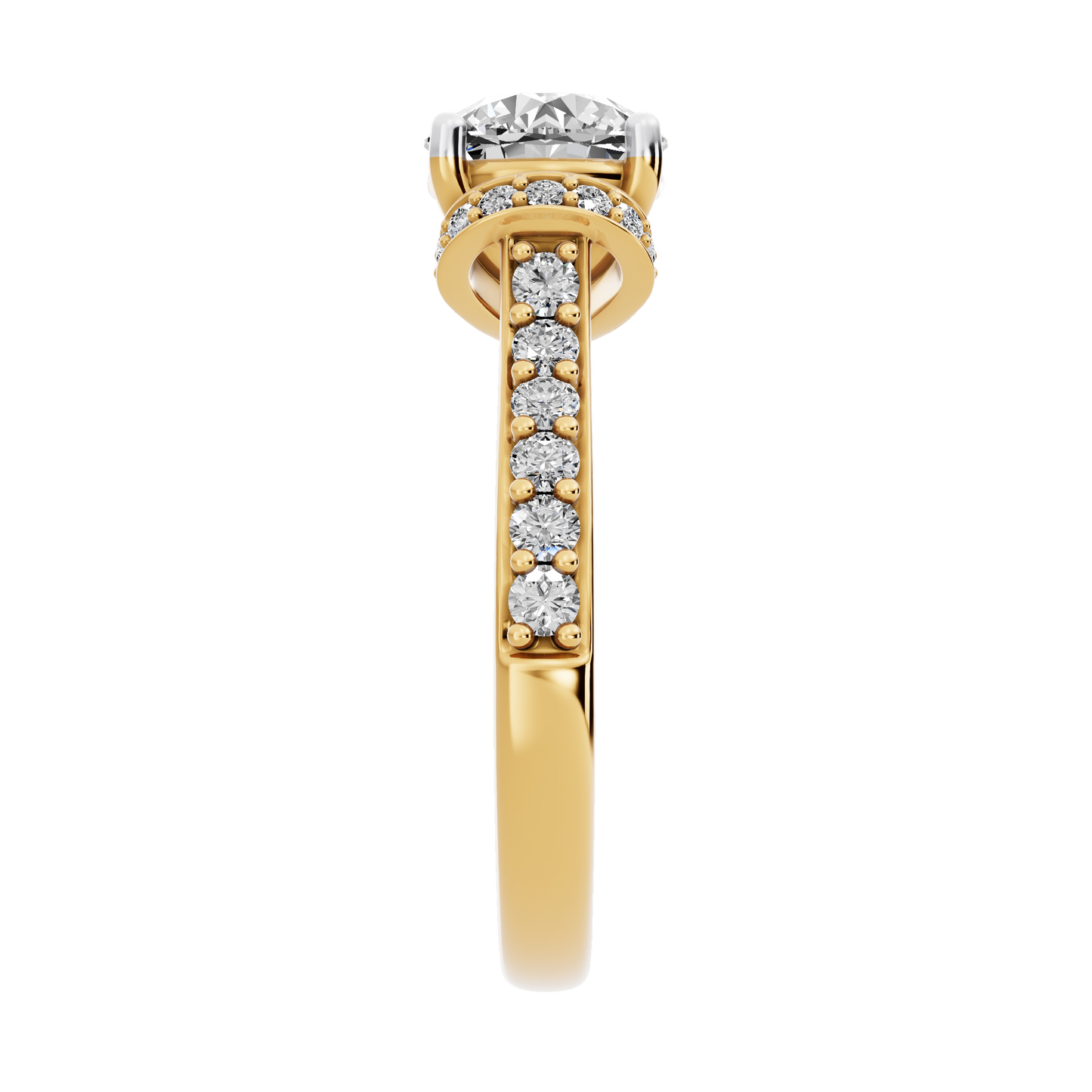 Yellow Gold-Fortitude Statement Solitaires Lab-Grown Diamond Engagement Ring_view=SIDE