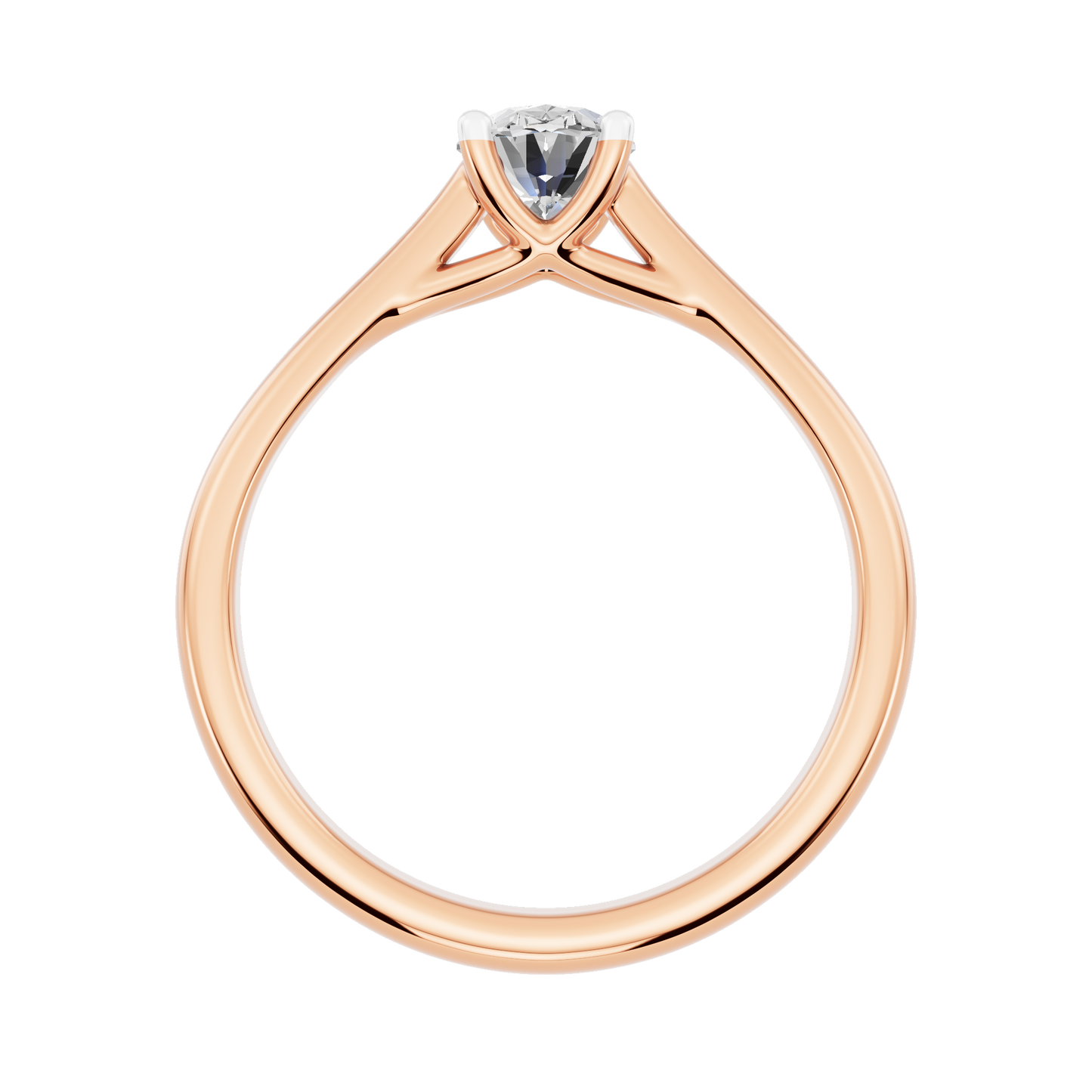 Pink Gold-Radiant Lab-Grown Diamond Engagement Ring_view=FRONT