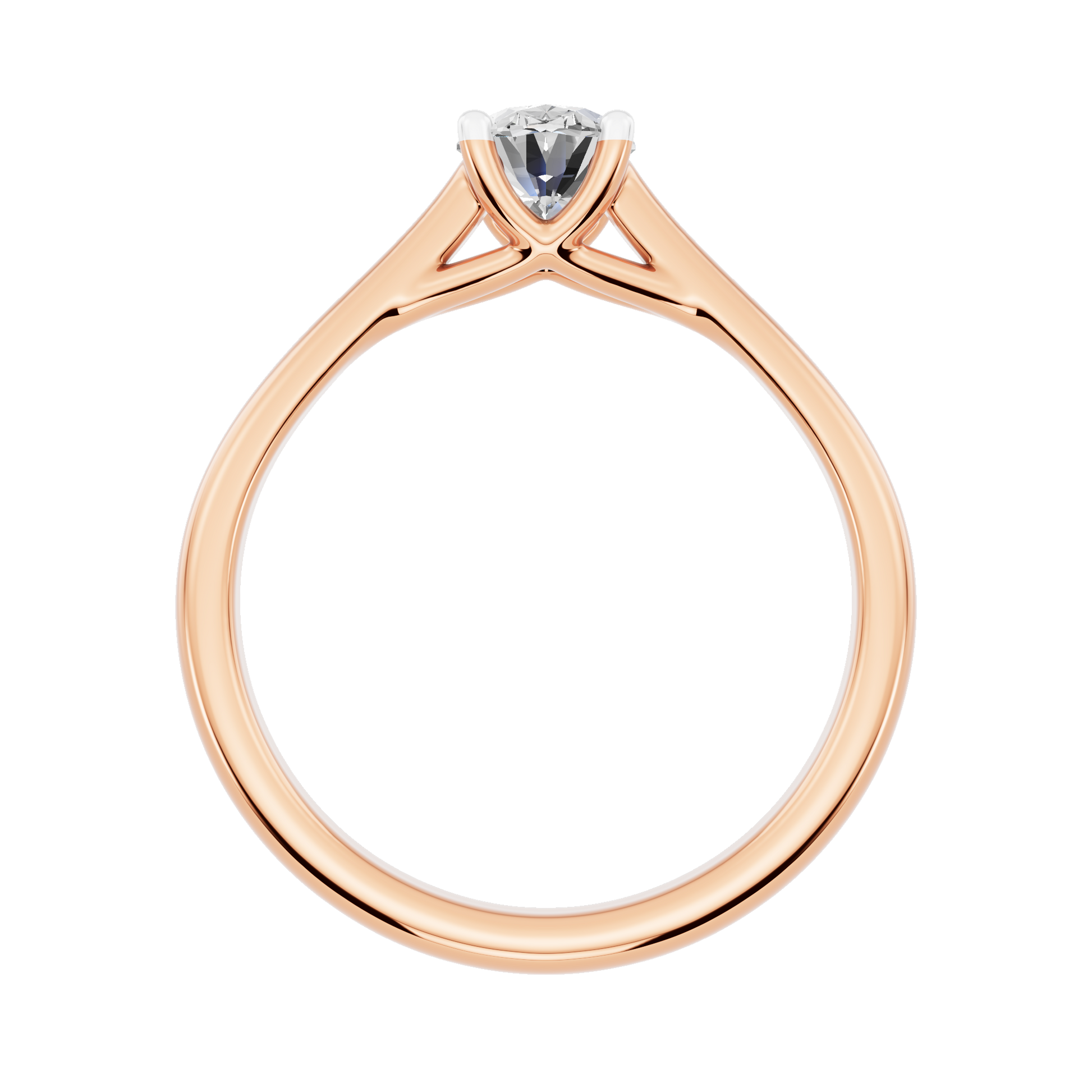 Pink Gold-Radiant Lab-Grown Diamond Engagement Ring_view=FRONT