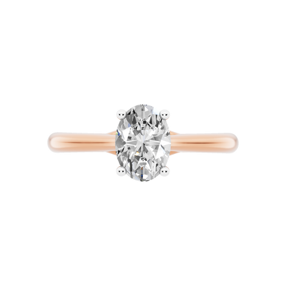 Pink Gold-Radiant Lab-Grown Diamond Engagement Ring_view=TOP