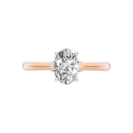 Pink Gold-Radiant Lab-Grown Diamond Engagement Ring_view=TOP
