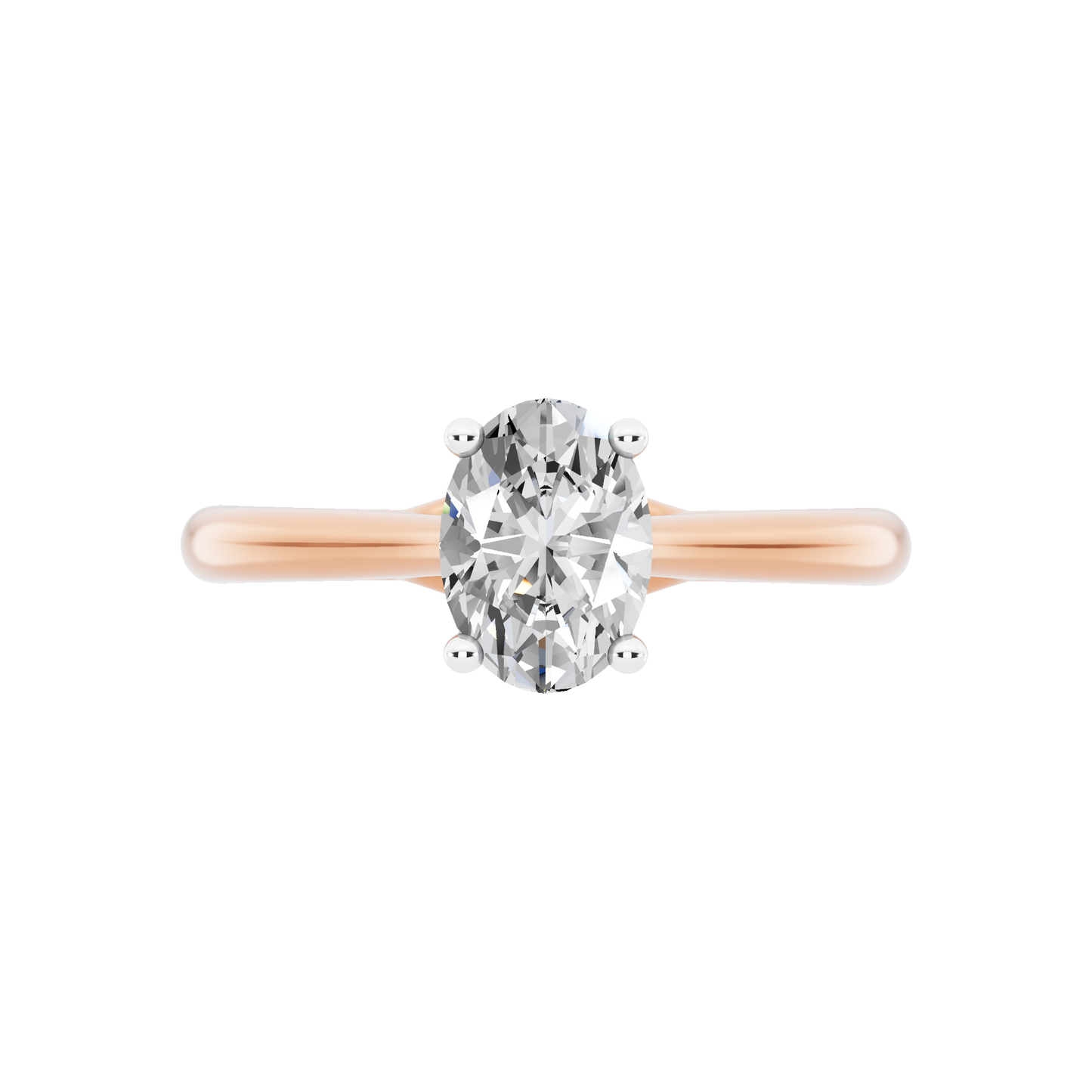 Pink Gold-Radiant Lab-Grown Diamond Engagement Ring_view=TOP