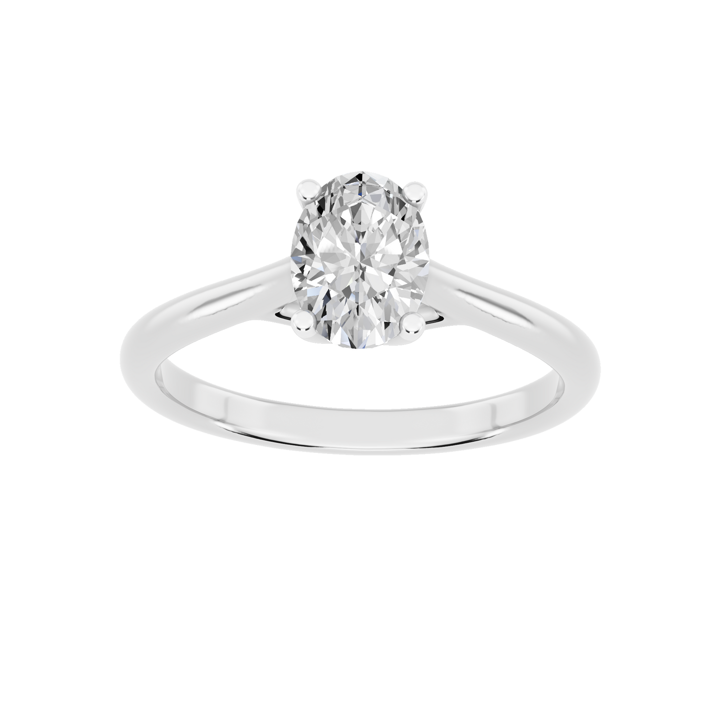 White Gold-Radiant Lab-Grown Diamond Engagement Ring_view=3DH