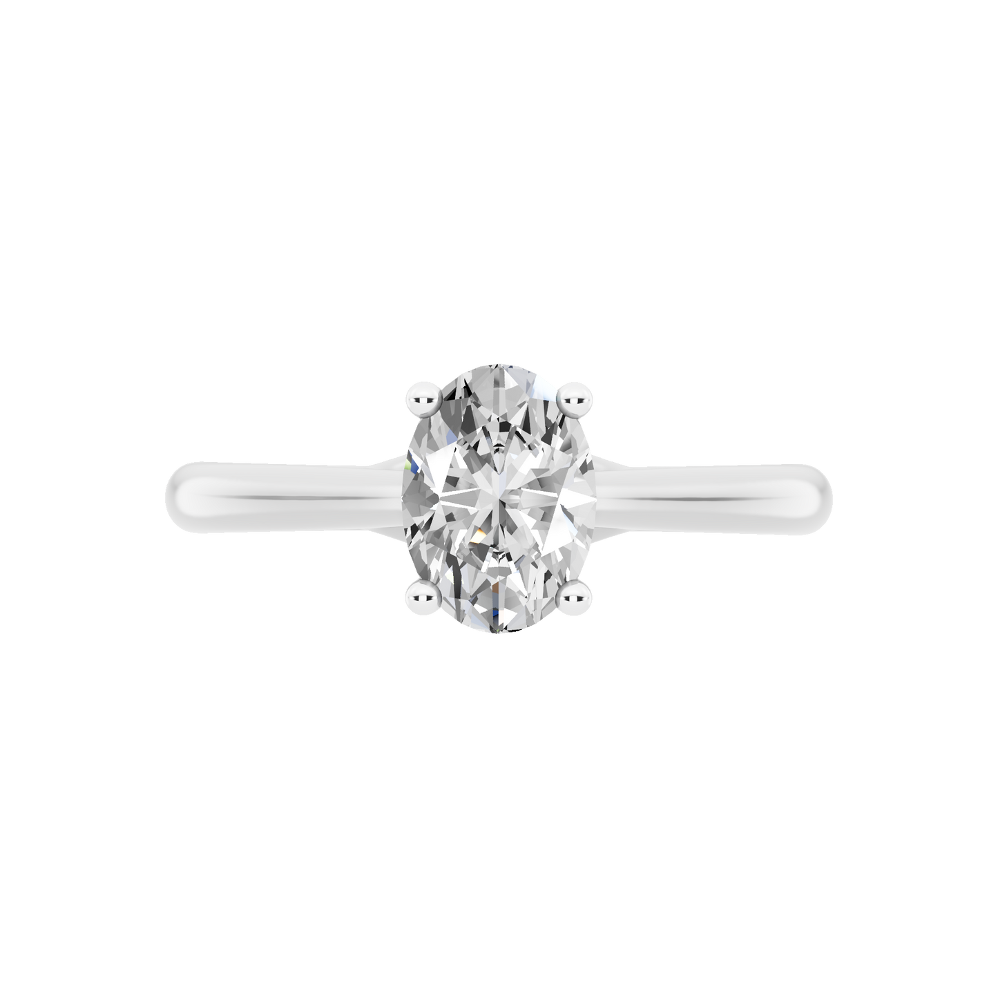 White Gold-Radiant Lab-Grown Diamond Engagement Ring_view=TOP